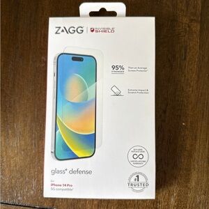 ZAGG InvisibleShield Glass+ Defense Screen Protector for iPhone 14 Pro - Clear